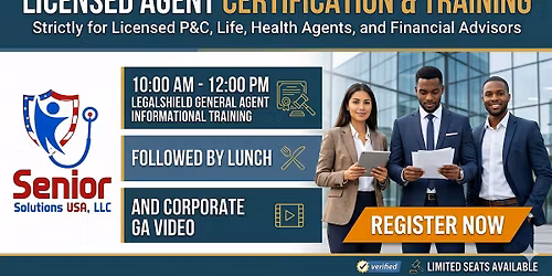Licensed Agents Only: LegalShield Agent Certification & Networking Lunch