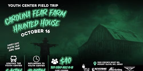 Youth Center Field Trip: Carolina Fear Farm (Base Access Only)