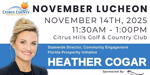 November Chamber Luncheon featuring Heather Cogar