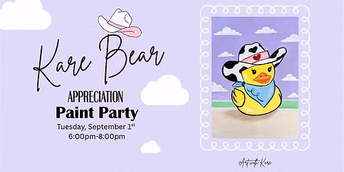 Kare Bear Appreciation Paint Party at Daiquiri Factory!