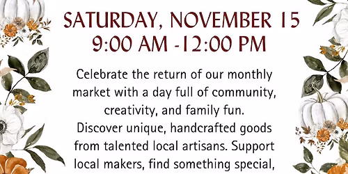 Saturday Fall Market