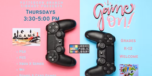 Game On at Patterson Branch Library