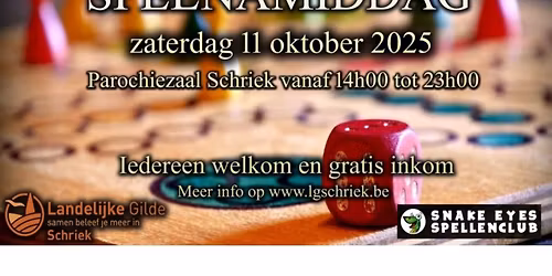 Spel namiddag ism snake eyes spellenclub