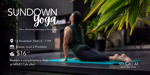 Sundown Yoga at Studio M Hotel Singapore