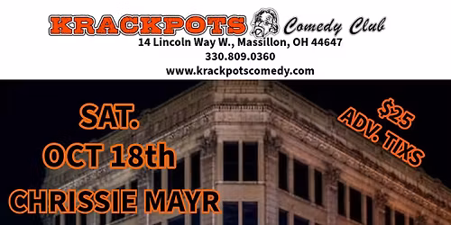 CHRISSIE MAYR AT KRACKPOTS COMEDY CLUB, MASSILLON