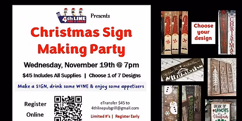 Christmas Sign Making Party
