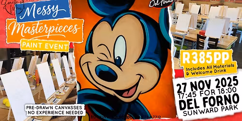Messy Masterpieces Paint Night @ Del Forno Sunward Park 