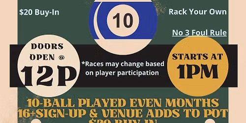 Central Texas Pool Leagues: Bi-Monthly 10-Ball Tournament