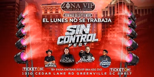 SIN CONTROL FEST CON MR JOKER DJ, EL APACHE & MAS