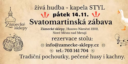 Svatomartinsk\u00e1 z\u00e1bava v Z\u00e1meck\u00fdch sklepech