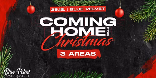 COMING HOME FOR CHRISTMAS PARTY auf 3 Areas | Blue Velvet | 25.12