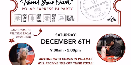 Paint Your Own Stoneware Polar Express PJ Party