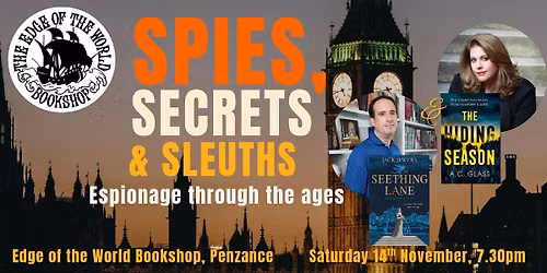 Spies, Secrets and Sleuths: An evening with Ava Glass and Jack Jewers