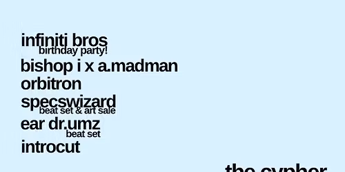 Nov 20 The Cypher at Vermillion! 9pm $5