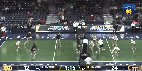 Notre Dame Fighting Irish at Georgia Tech Yellow Jackets Womens Volleyball
