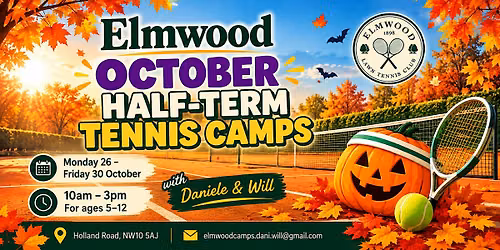 Elmwood Juniors October Half-Term Tennis Camps with Daniele & Will
