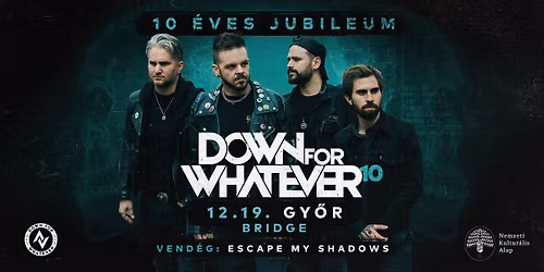 DOWN FOR WHATEVER - Gy\u0151r \/ Bridge - 10 \u00c9VES JUBILEUMI KONCERT