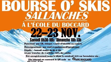 BOURSE O' SKIS 2025 \u00e0 l'\u00e9cole du Boccard \u00e0 Sallanches
