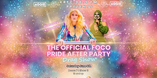 The Official FOCO Pride After Party | Aggie Theatre | Presented by KRFC 88.9 FM + RBar Lounge