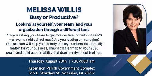 August SBN Event: Busy or Productive? KPIs and more!