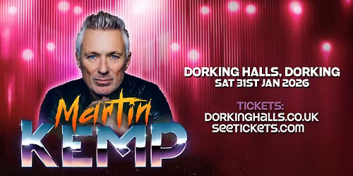 Martin Kemp - Back To The 80s Party at Dorking Halls.
