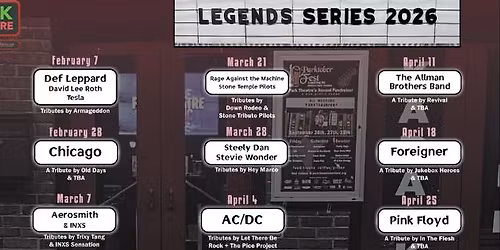 "Tributes to Rage Against the Machine + Stone Temple Pilots" [2026 LEGENDS SERIES] @ Park Theatre