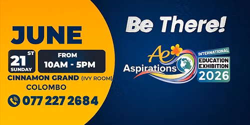 Aspirations International Education Exhibition 2026 — Cinnamon Grand Colombo