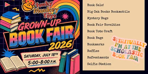 Grown-Up Book Fair at Funky Monkey Toys