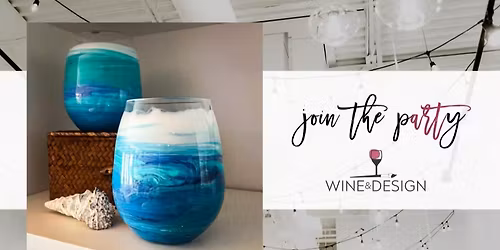 Resin Poured Stemless Wine Glasses - Set of TWO! | Wine & Design