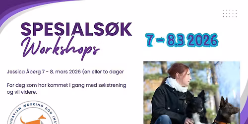 Workshop spesials\u00f8k med Jessica \u00c5berg