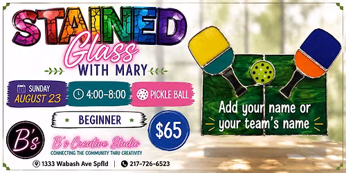 Stained Glass with Mary- PICKELBALL
