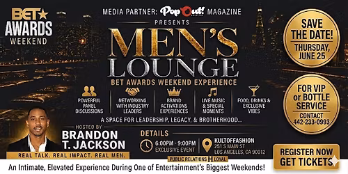 BET WEEKEND MENS LOUNGE