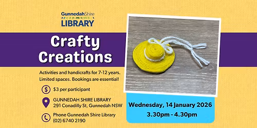 Make It!\/Crafty Creations @ the Library | BOOKINGS ESSENTIAL