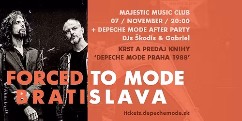 FORCED TO MODE + After Party, MMC, Bratislava, 7.11.2025