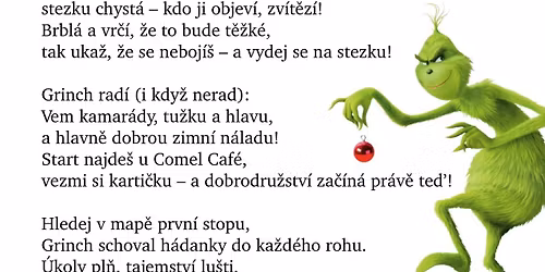 V\u00e1no\u010dn\u00ed stezka s Grinchem k\u0159\u00ed\u017eem kr\u00e1\u017eem Str\u00e1\u017e\u00ed
