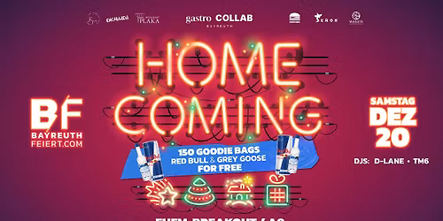 Homecoming Bayreuth - 150 Goodie Bags & Gastro Collab Weihnachten