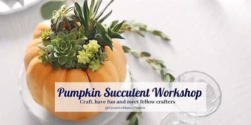 Pumpkin Succulent Craft at the Mixer in San Diego