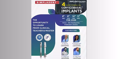 FOUR DAYS COURSE On Corticobasal\u00ae Implant - Immediate Functional Loading Strategic Implantology