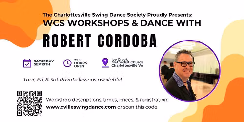 CSDS September Workshop Event and Dance with Robert Cordoba