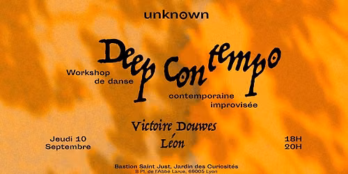 Affiche Deep-Contempo ⊚ Workshop de danse ⊚ Jardin des curiosites