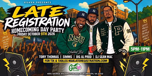 Late Registration The NSU Homecoming Day Party