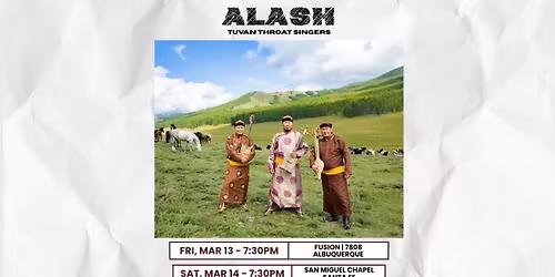 Alash, masters of Tuvan throat singing!