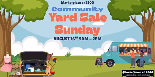 August Community Yard Sale Sunday