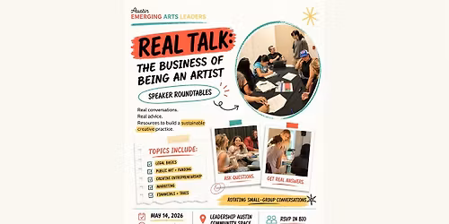 Real Talk: The Business of Being an Artist hosted by Austin EAL