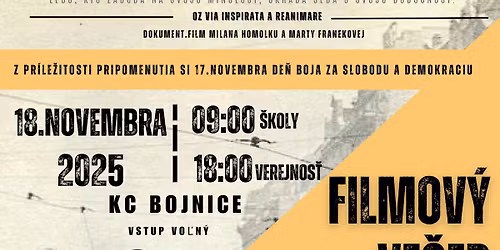FILMOV\u00dd VE\u010cER ku D\u0148u boja za slobodu a demokraciu