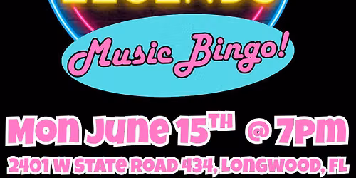 Music Legends Music Bingo @ Hurricane Grill & Wings Longwood