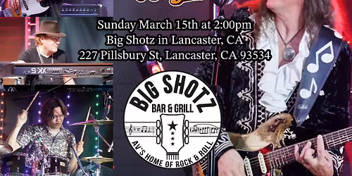 Roby Duron Band at Big Shotz in Lancaster, CA Sunday March 15th from 2:00 to 6:00pm!!!