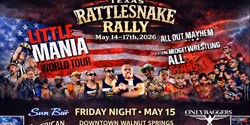 Little Mania Midget wrestling  Friday  May 15th Walnut Springs ,TX  