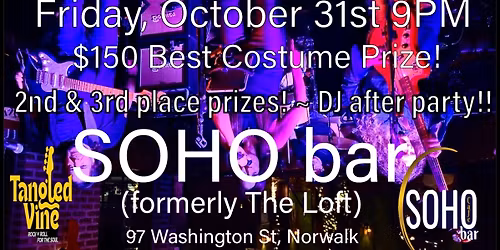 Tangled Vine rocks SOHO bar (formerly The Loft) on Halloween!! \ud83c\udf83 \ud83e\udd87\ud83d\udc7b