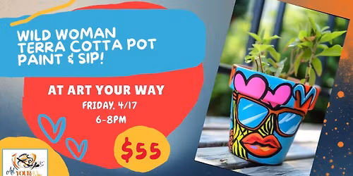 Wild Woman Terra Cotta Pot Painting Class